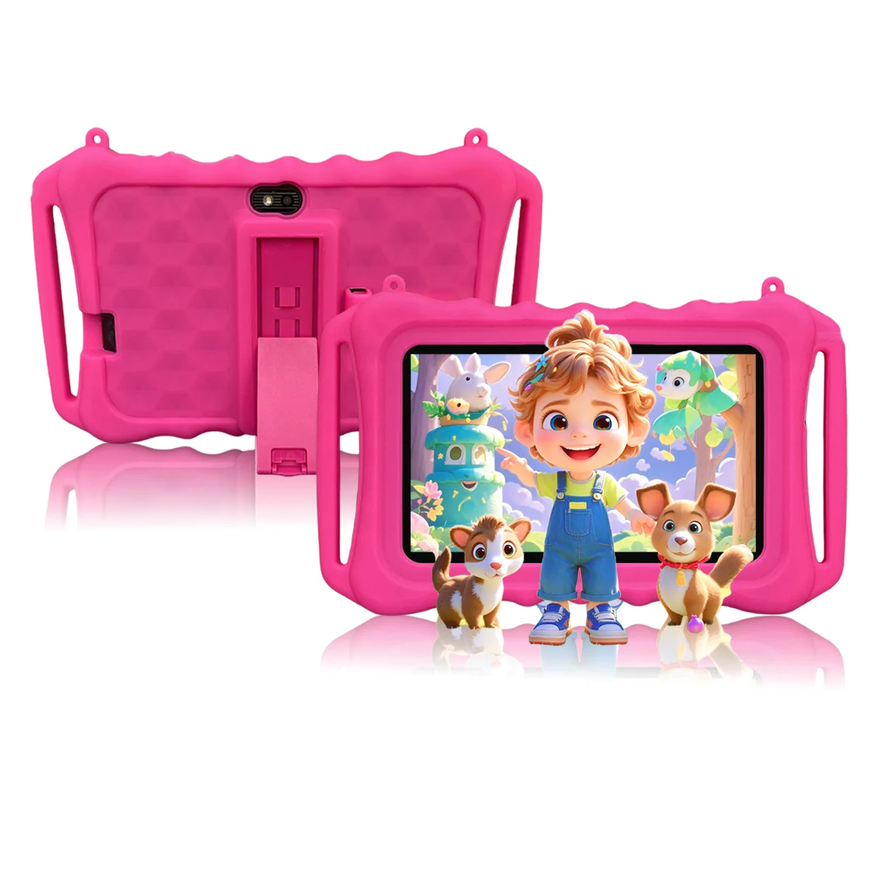 

7 Inch Kid Tablet Android12 Learning Tablets 2GB+32GB Child Protection With Case，children's gifts for Christmas and birthday