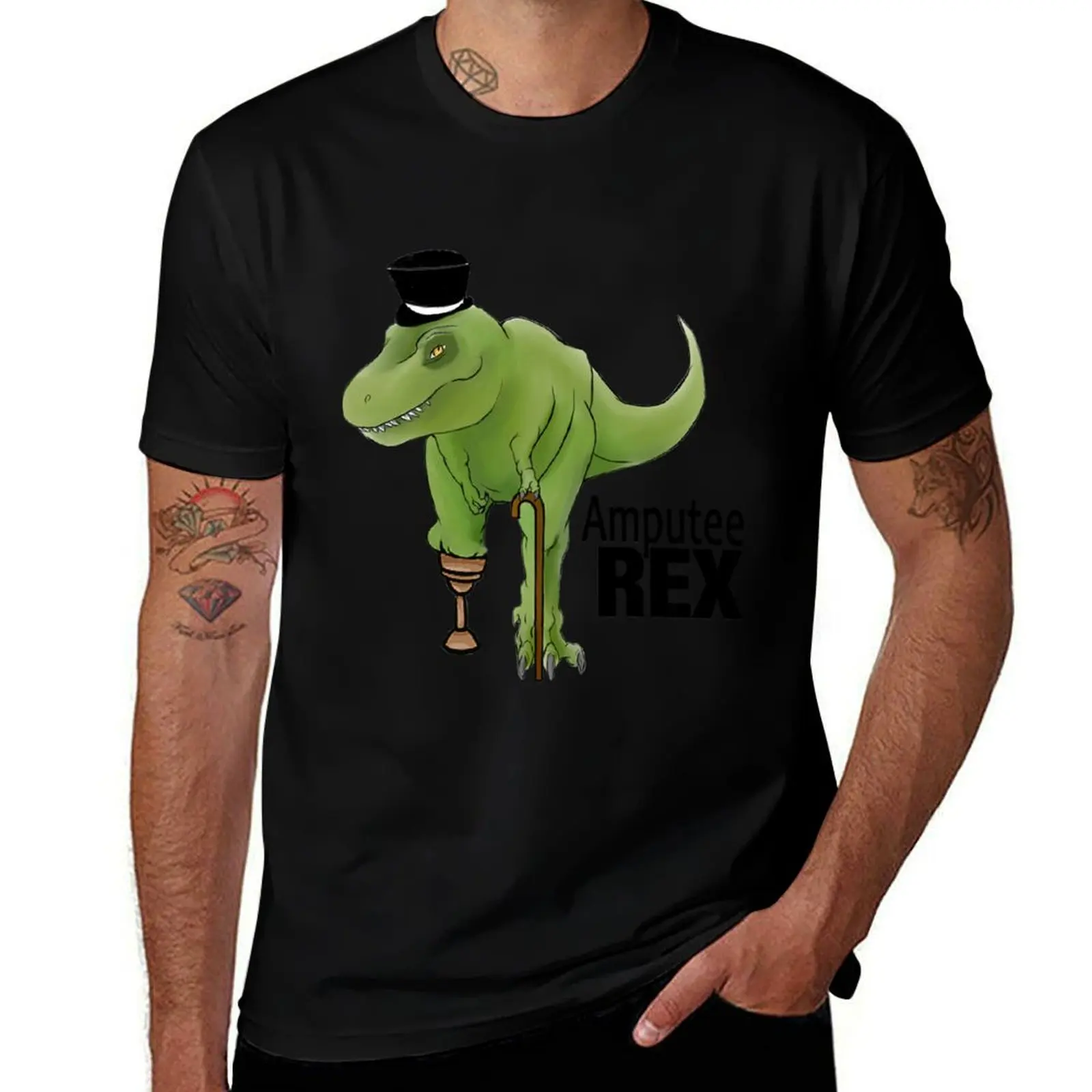 

Футболка Amputee Rex, корейская мода, роскошный дизайнер, роскошная одежда, мужские футболки с рисунком лабубу, забавные