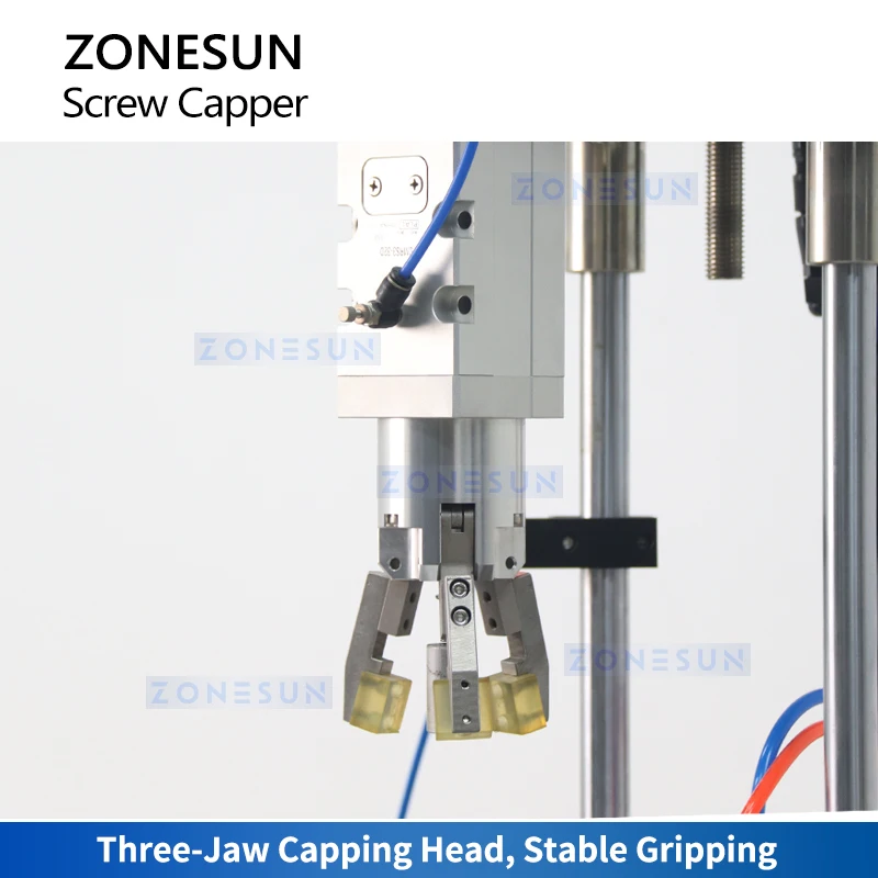 ZONESUN Servo Motor Screw Capping Machine ZS-XG0001 Automatic Conveyor Bottle Capper High Accuracy Tabletop Sealing Equipment