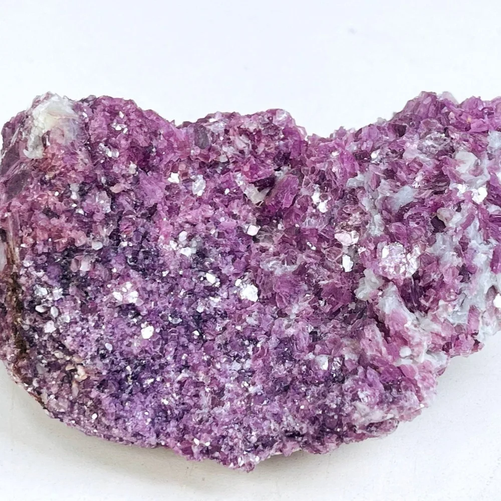 

1pc Natural Purple Lepidolite Mica Raw Stone Flashy Sparkly Display Rock Geological Science Specimen Collectible Tabletop Orname