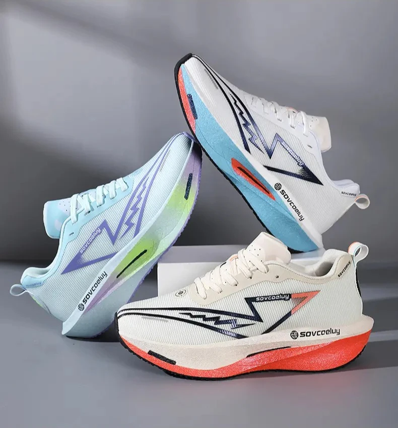 

Couple running shoes 2025 training running shoes high-quality ultra-light shock absorption rebound carbonboard racing shoes