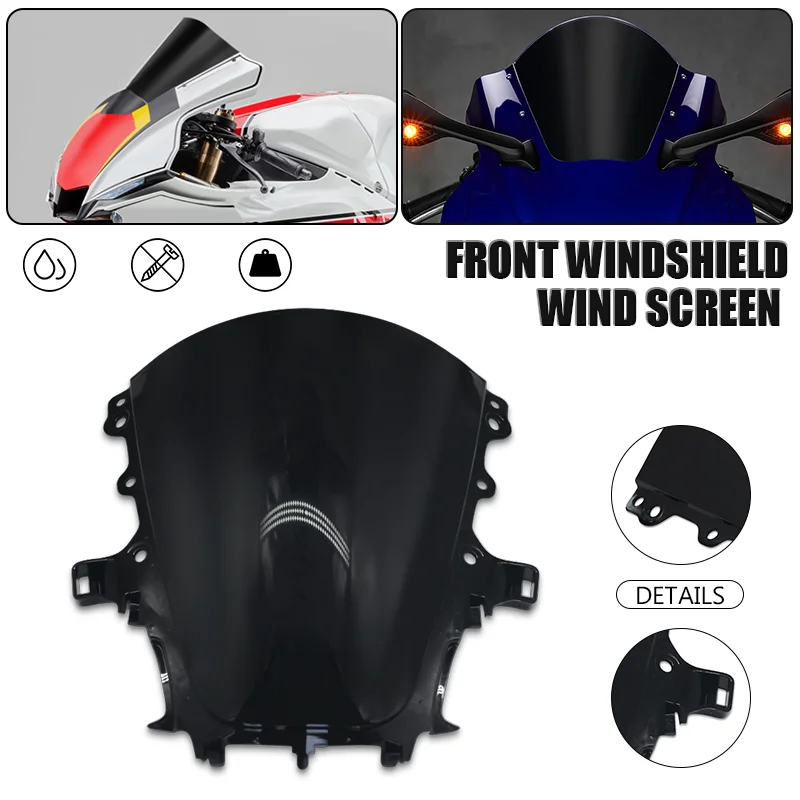 

For YZF R1 R1M yzf-r1 r1m YZFR1 2020-2024 Motorcycle Accessories Front Windshield WindScreen Screen Deflector Wind Viser Visor