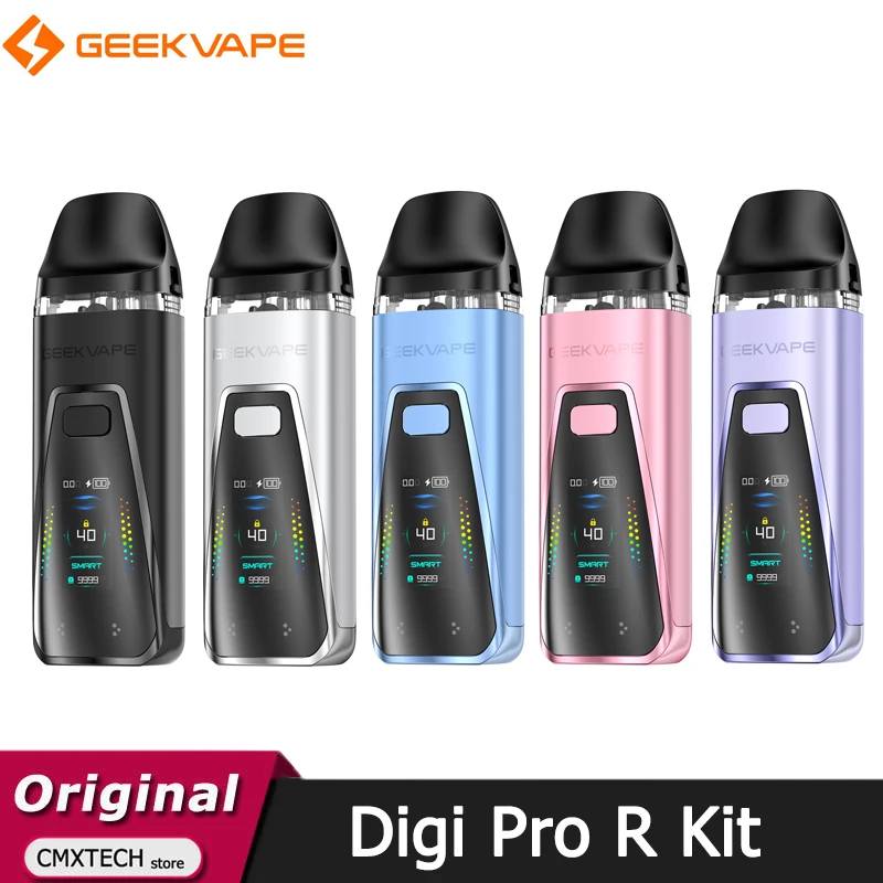 الأصلي GeekVape Digi Pro R Kit 40W السجائر الإلكترونية Mod Vape مع بطارية 2000mah 5ml JR Pod Cartridge J Coil 0.4/0.6ohm