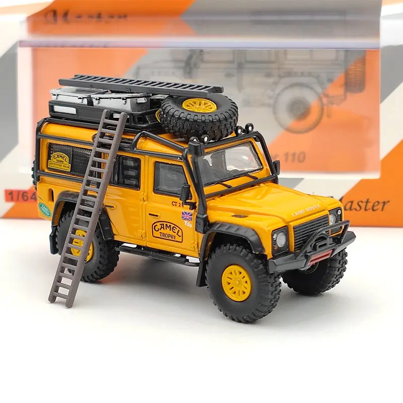 Diecast Model Toys para Carros, Edição Limitada, Master 1:64, Camel Cup Collection, Presentes, L ~ R Defender 110, Amarelo