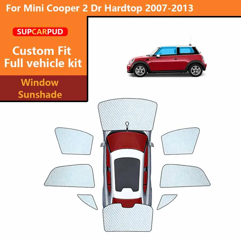 

Солнцезащитные шторки для автомобиля, защита от ультрафиолета, для Mini Cooper 2 Dr Hardtop 2007-2013, для передних и задних боковых окон