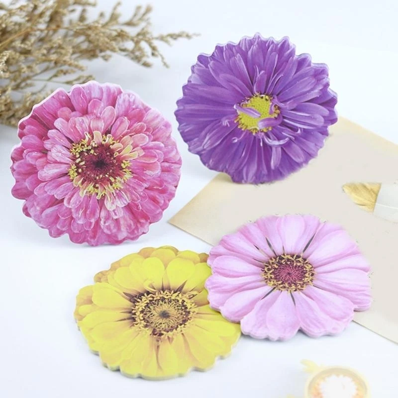 25 lembar tongkat notes pad auto-perekat notpads bunga desain bentuk