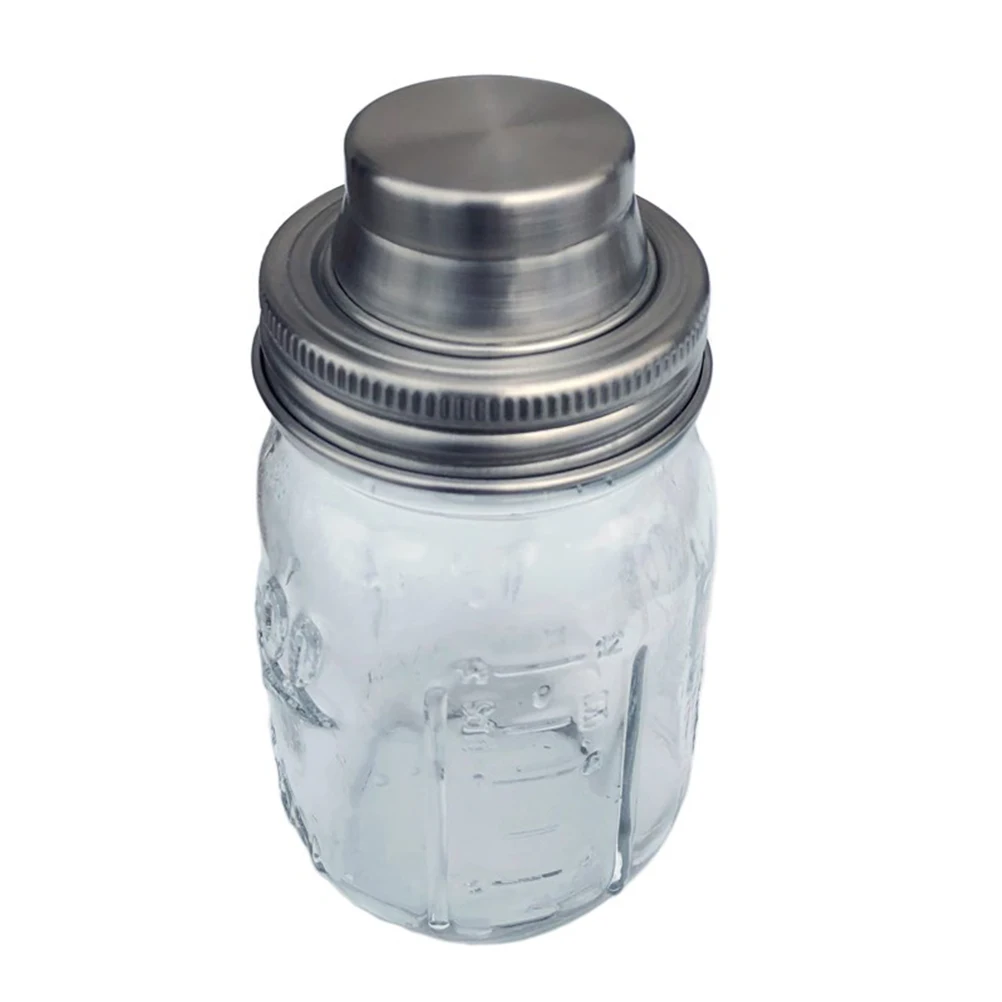 

4 PCS Stainless Steel Lid Regular Mouth Jars Large with Lids Shaker Caliber Sealer Canning Rings Silver