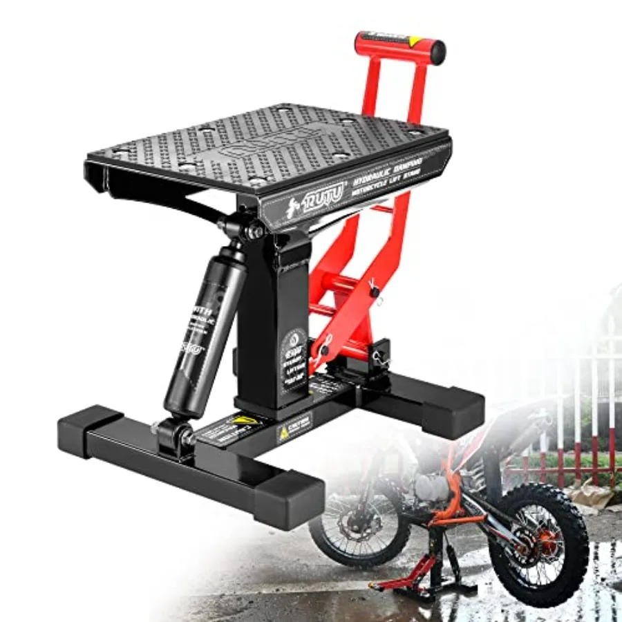 

Hydraulic Motorcycle Lift Stand Heavy-Duty Steel Maintenance Hoist Jack for Dirt Bike Snowmobile 1000Lbs Capacity Motorcycle Re