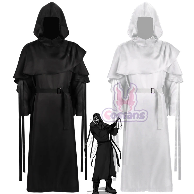 Spiel Dead Daylight Rollenspiel Uniform Das Geistergesicht Cosplay Kostüm Halloween Party Outfit Männer Frauen Mönchsgewand Priestergewand