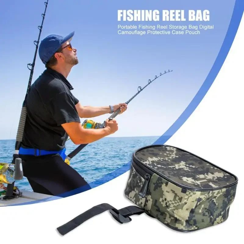 Portable EVA Fishing Reel Bag Protective Case Cover for Drum/Spinning/Raft Reel Fishing Pouch Bag Fishing Accessories