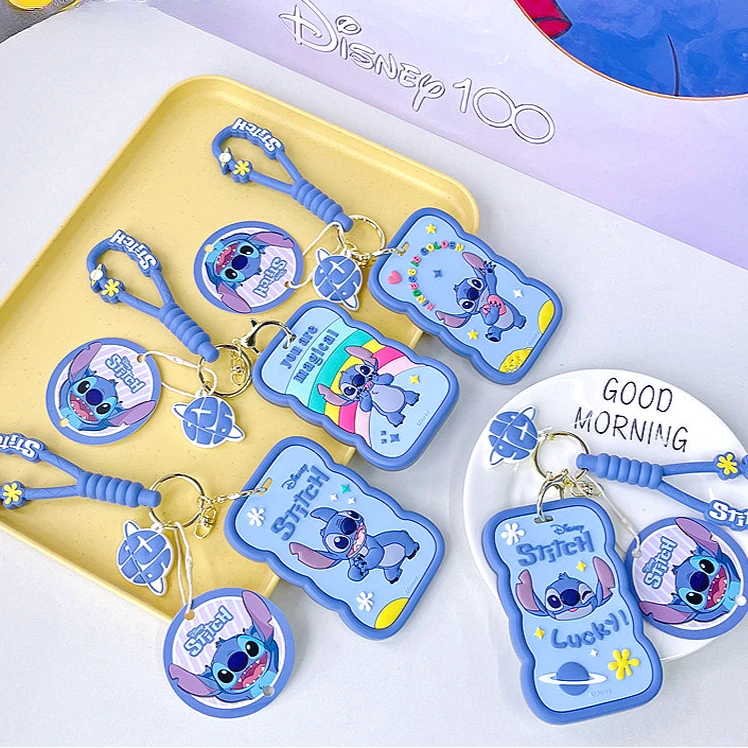 

Kawaii Cartoon Stitch Card Sleeve Student Meal Card Campus Access Cards Sleeve Waterproof Bus Certificate Worker License