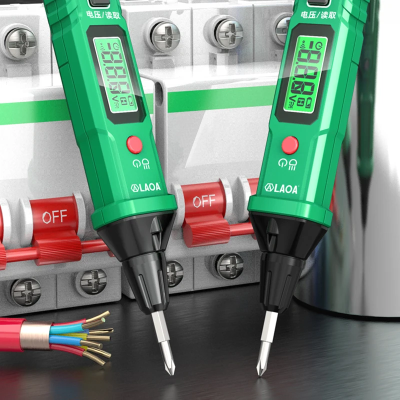 LAOA Mini Digital Multimeter Pen Smart Voice Broadcast Tester Meter Multimetro AC Voltage Professional Test Tools - view 2