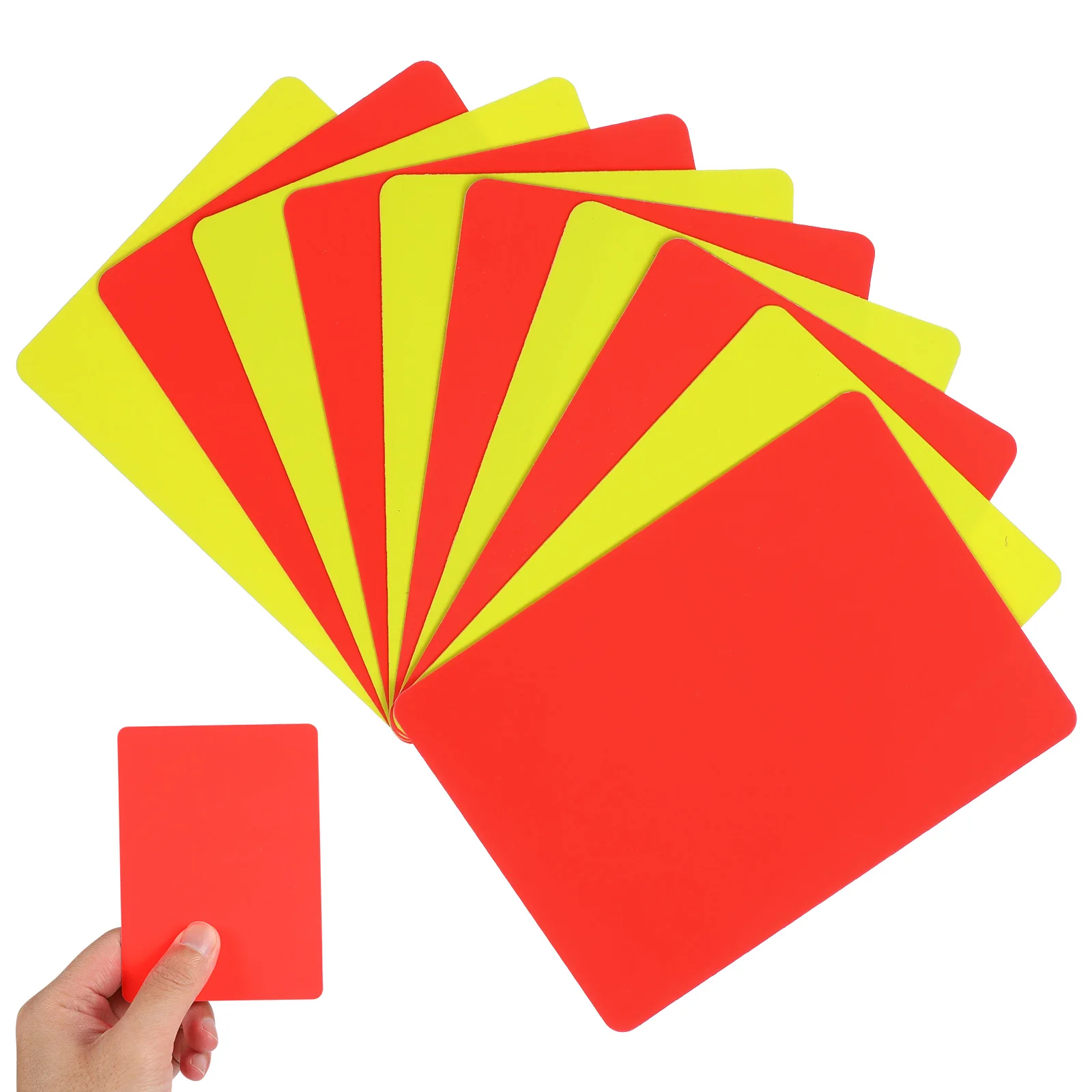 

10 Pcs Red Yellow Referee Cards Durable PVC Lightweight Compact for Soccer Football Matches Standard Accessories