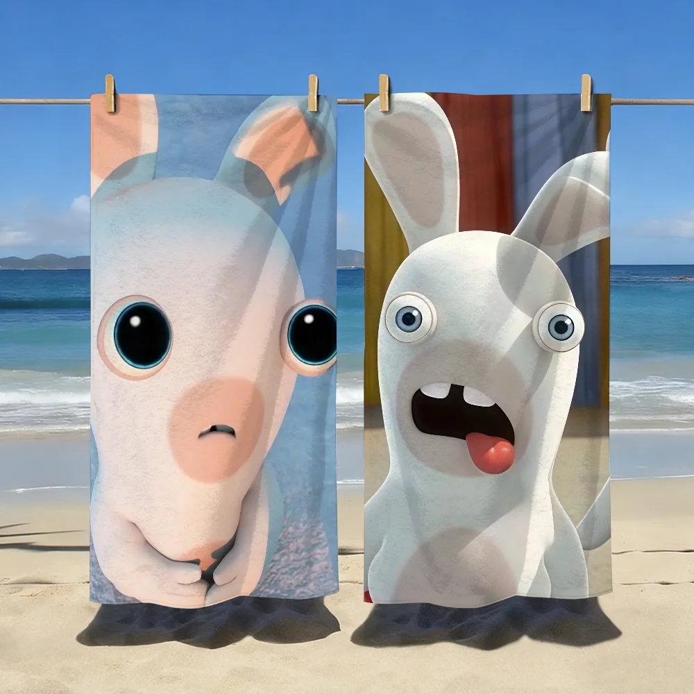 Cartoon R-Raving R-Rabbids-S Towel Sports Quick Dry Travel Camping Gear Sandproof Soft Light Large Beach Towel