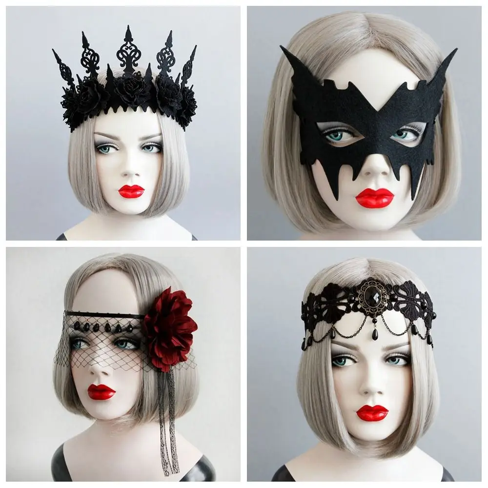 Spider Halloween Headband Cosplay Headband Rose Halloween Mask Halloween Party Decorations Headpiece Witch Hat Hairband Men