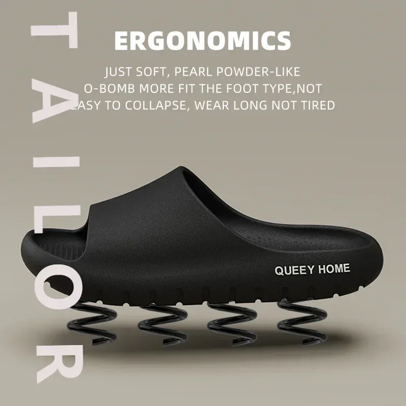 

Женские тапочки, нескользящая мужская обувь на толстой подошве, уличные и домашние модные шлепанцы, минималистичные удобные воздушные пляжные сандалии для пар