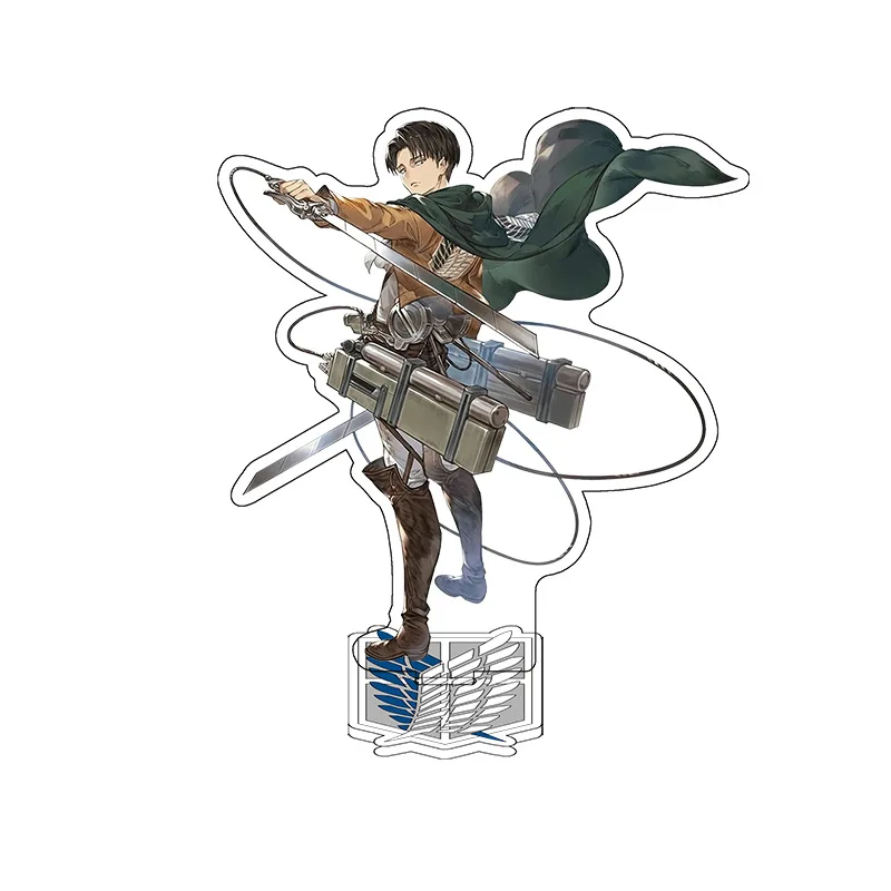 Attack On Titan Double Sided Acrylic Stand Model Plate Levi Eren Mikasa Figure Display Desk Ornaments Accessories Friends Gift view 5