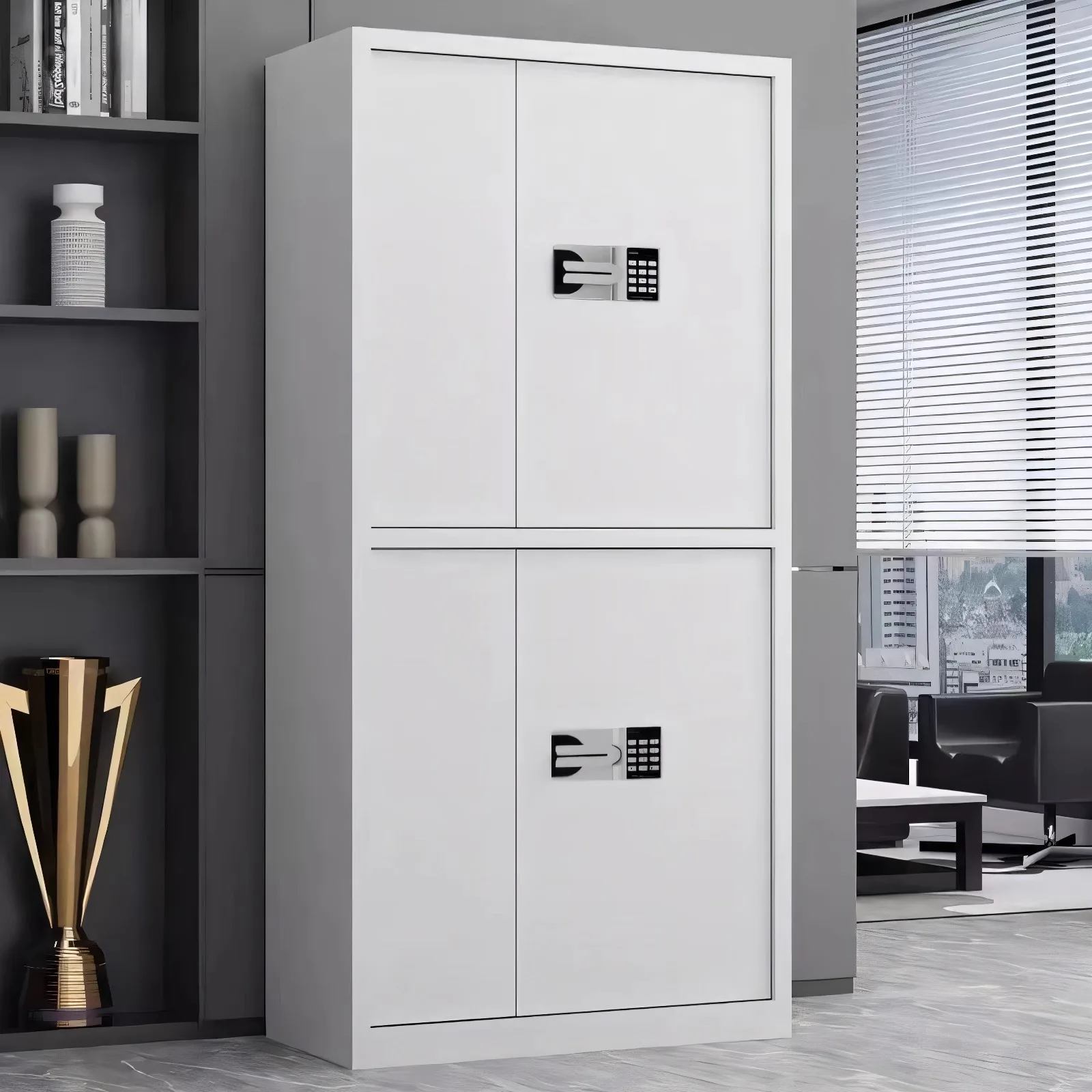 Electronic Security Cabinet Steel Password File Cabinet Archive Office Data Archive Cabinet Office Thickened Double Section