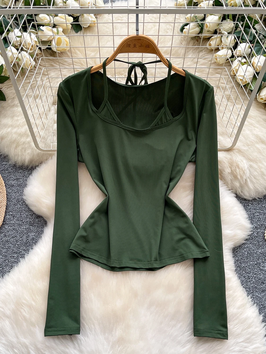 سليم صالح طويل Sve تي شيرت المرأة Sle الإبداعية تخفيف النسخة الكورية V-ne لون نقي الفتاة تصميم تحسس ter #1