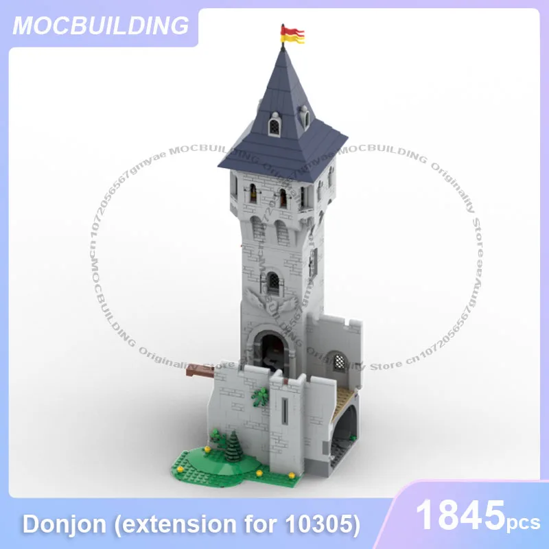 Donjon Castle Model Extension for 10305 MOC Building Blocks DIY Assemble Bricks Architecture Educational Toys Gifts 1845PCS
