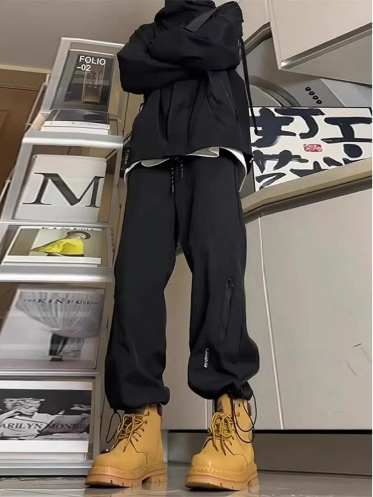 

Мужские зимние утепленные брюки-карго с флисовой подкладкой, водонепроницаемые, для активного отдыха, повседневные, прямого кроя, с высокой талией