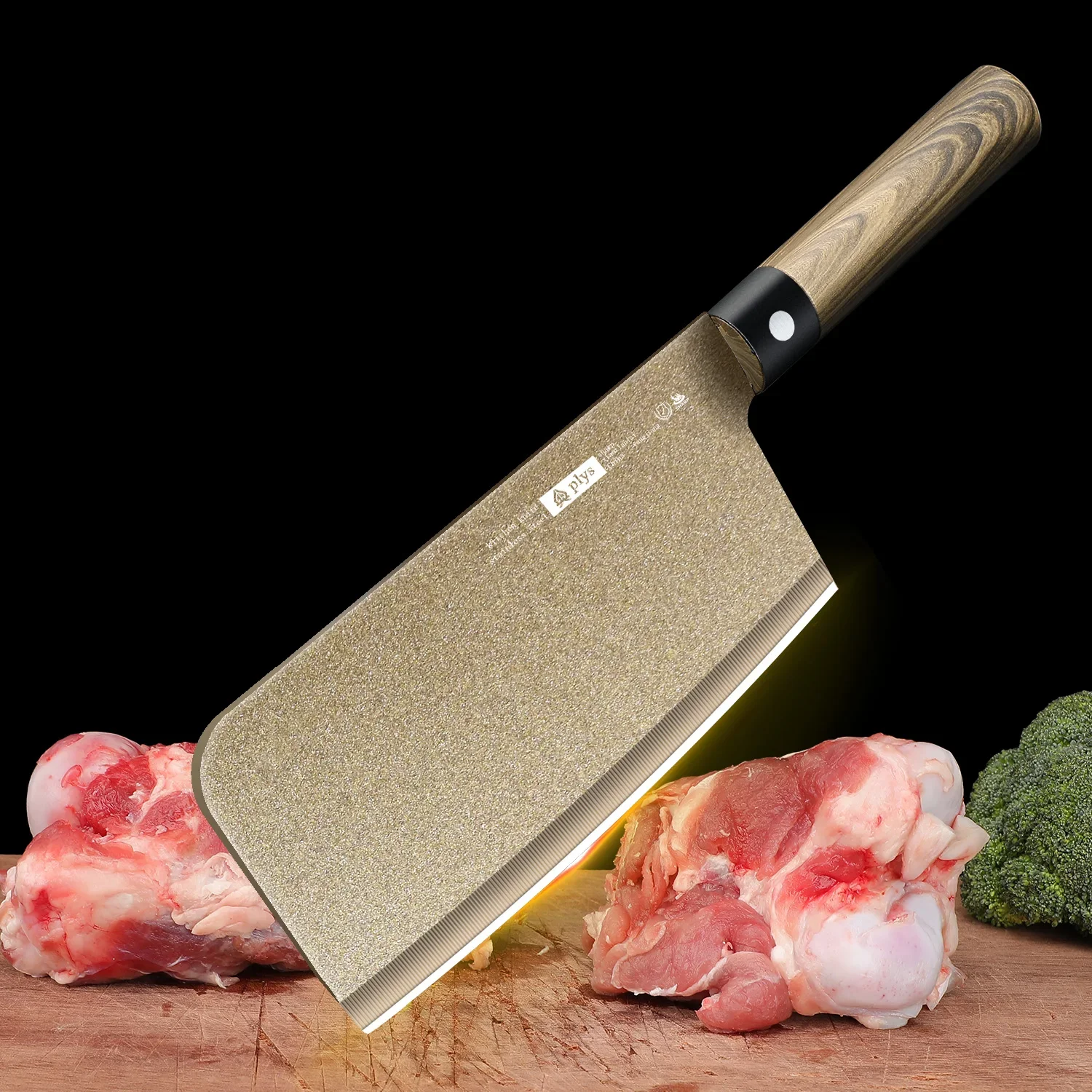 New high hardness bone knife kitchen knife, high-grade imitation wood handle sharp stainless steel fragile meat bone knife