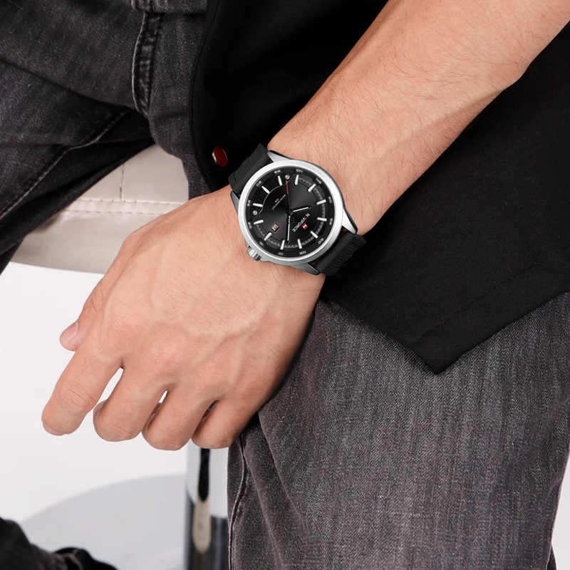 NAVIFORCE Luxury Men's Watch 30M Waterproof Quartz Wristwatch Silicone Strap Business Casual Original Man Watch Reloj Hombre view 4