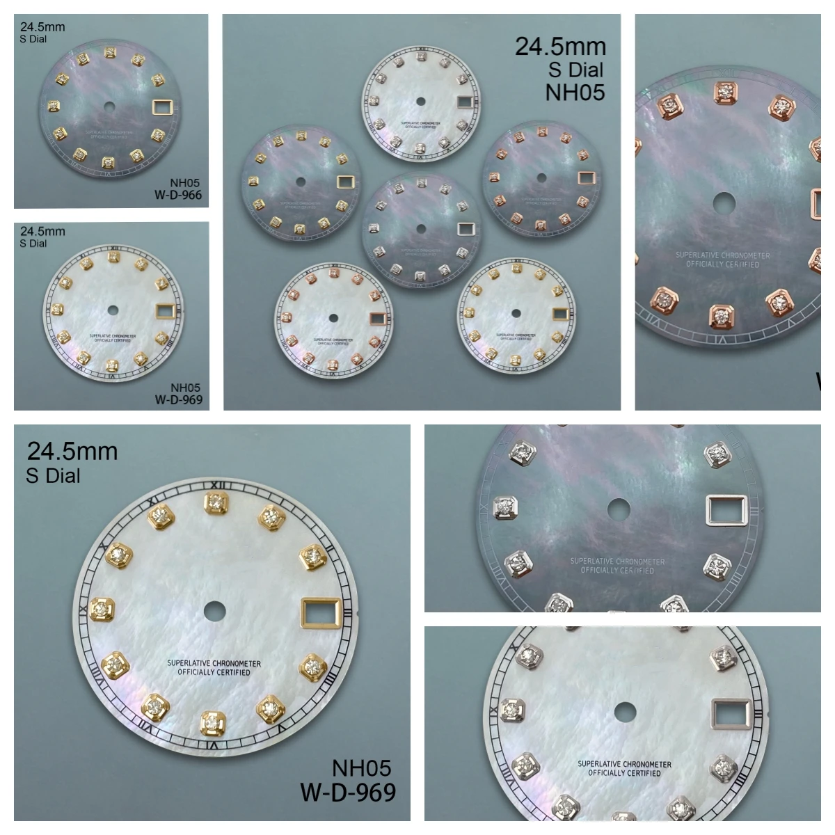 

24.5mm S Logo Diamond Shell Dial Suitable For NH05 Japan Movement High Quality Ladies Watch Modification Accessories