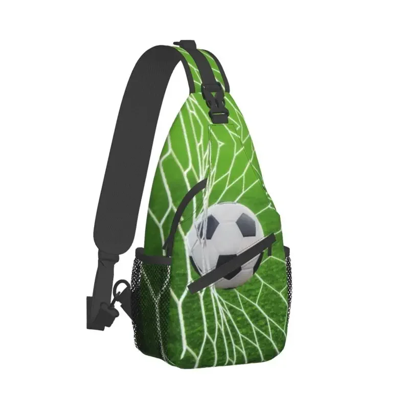 Soccer Goal Sling Bags Men Fashion Football Sport Shoulder Crossbody Chest Backpack Travel Hiking Daypack