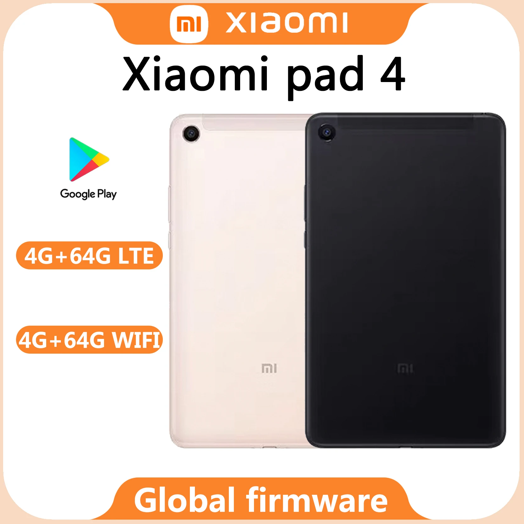 Xiaomi Pad 4 LTE/WiFi (4G 64G)GSM Unlocked 8