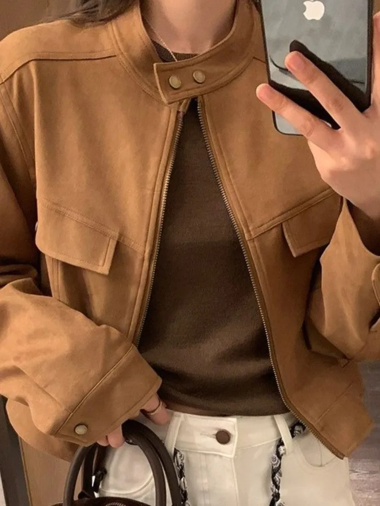 2026 Autumn And Winter Women's Outerwear Fashionable, Comfortable, Casual Temperament, Versatile Leather Jacket For Commuting
