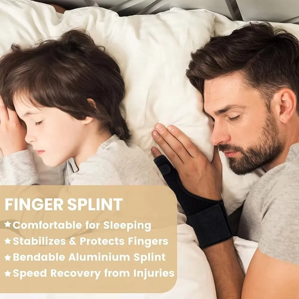 with Aluminum Plate Support Strip Finger Clamp Detachable Widened Little Finger Strap Breathable Adjustable Pinky Finger Splints