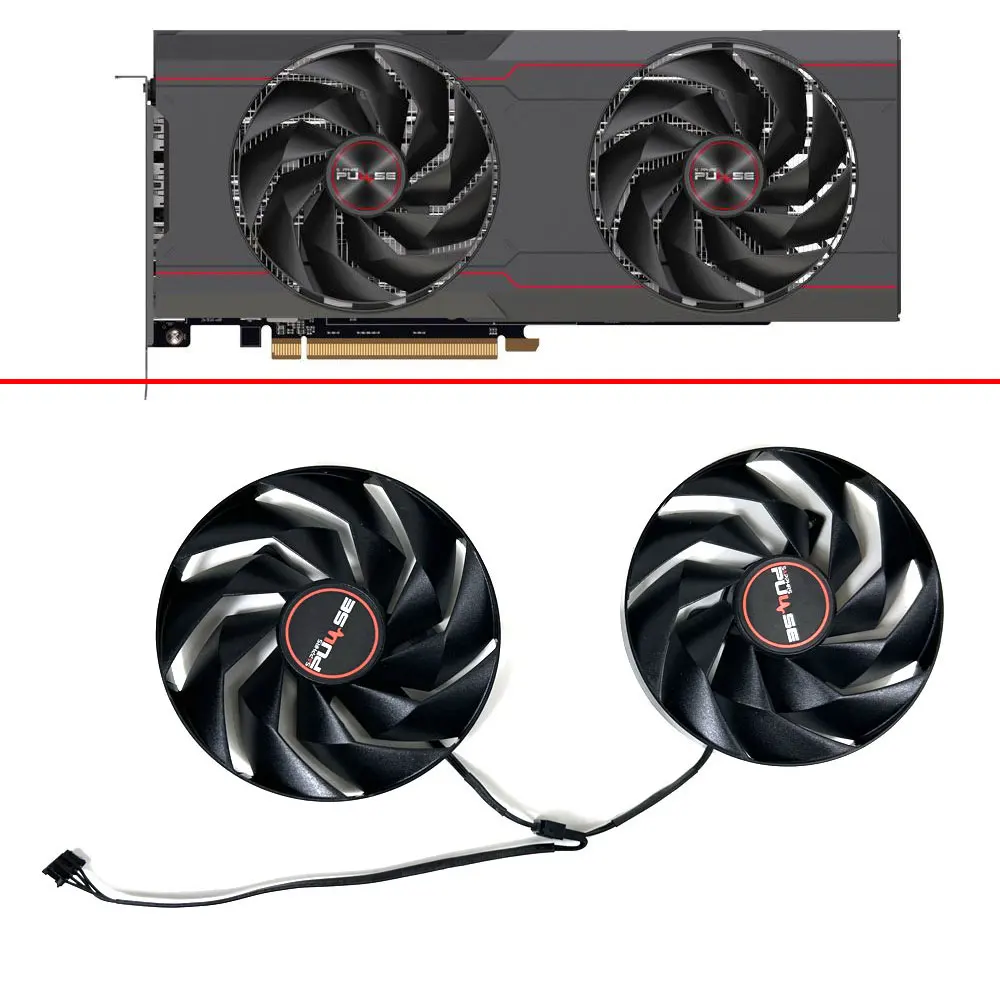 

95MM FD10015M12D RX6750XT Video Card Fan For Sapphire PULSE AMD Radeon RX 6750 XT Replacement Graphics Card GPU Fan Cooling Fan