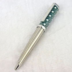 YAMALANG-Stylo à bille CT de luxe, motif de vague verte octogonale avec boîte rouge, cadeau supérieur