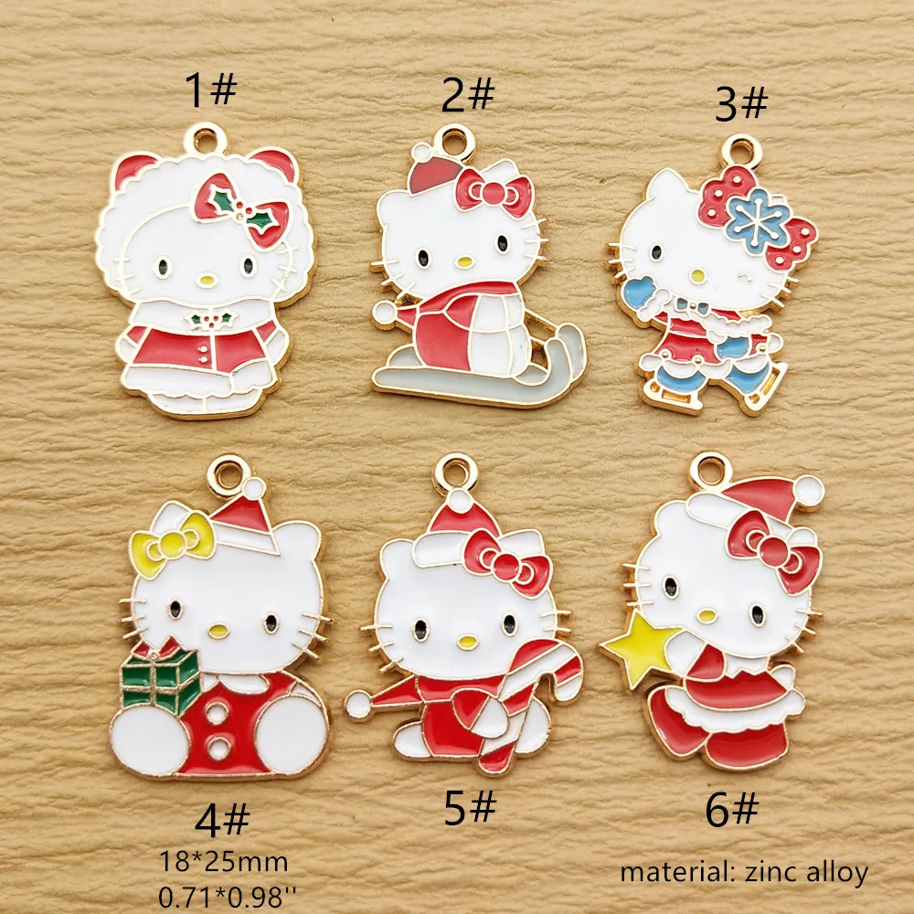 10pcs Cartoon Anime Charm for Jewelry Making Enamel Necklace Bracelet Phone Pendant Diy Accessories Alloy Metal Gold Plated