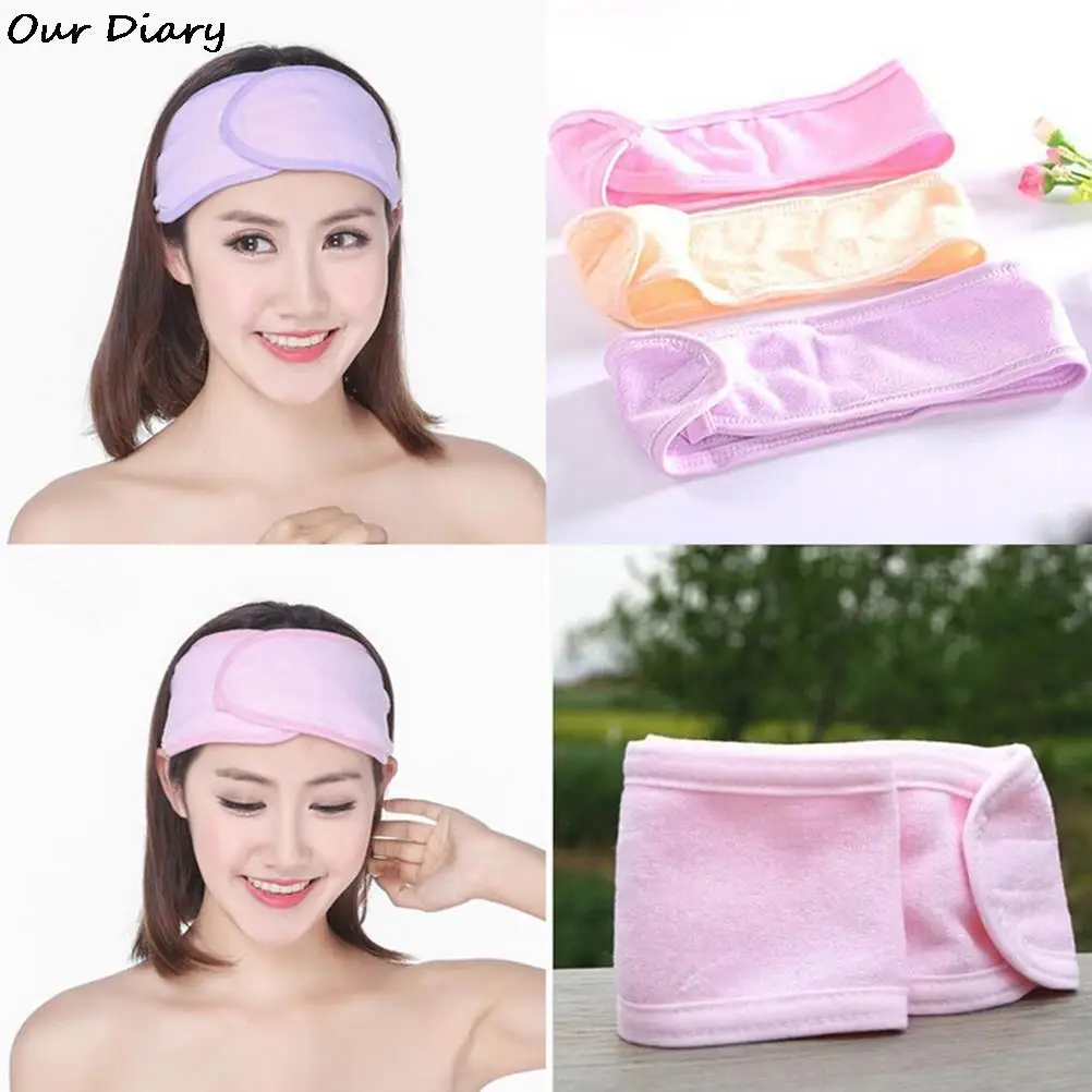 1Pc Elastic Soft Headbands Washing Product Wash Face Makeup SPA Hair Band Womens Sweat