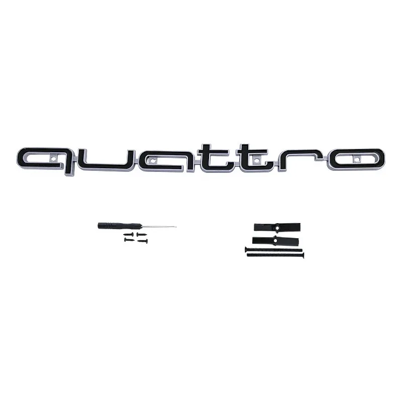 Audi Quattro Emblem 3D ABS Kühlergrill-Emblem für A3 A4 A5 A6 A6L A7 A8 Q3 Q5 Q7 S3 S4 S5 RS3 RS4 RS6 Zubehör-Abzeichen