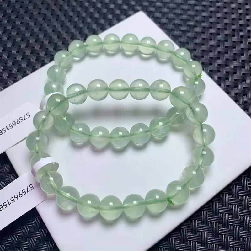 

9MM Natural Prehnite Bracelet Fashion Crystal Jewelry Bangle For Women Healing Fengshui Holiday Gift 1pcs