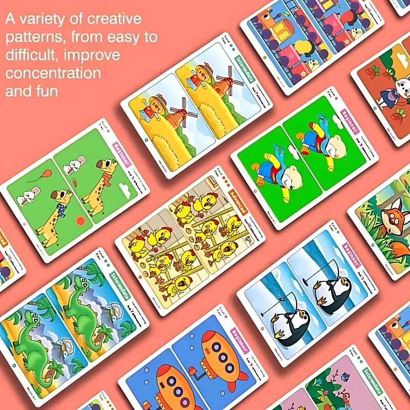 1/3/5Set Educational Drawing Games Find The Difference Attention Training Cards Toys To Improve Observation Skills Puzzle Games