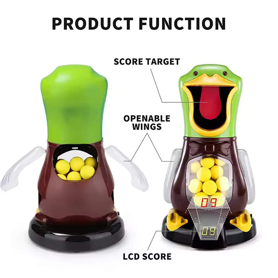 Lucht aangedreven ​ Hongerig Schieten Eend Speelgoed Zachte Kogel Bal Schieten Elektronische Scoren Battle Duck Sniper Delight Game Eend Speelgoed Geschenken