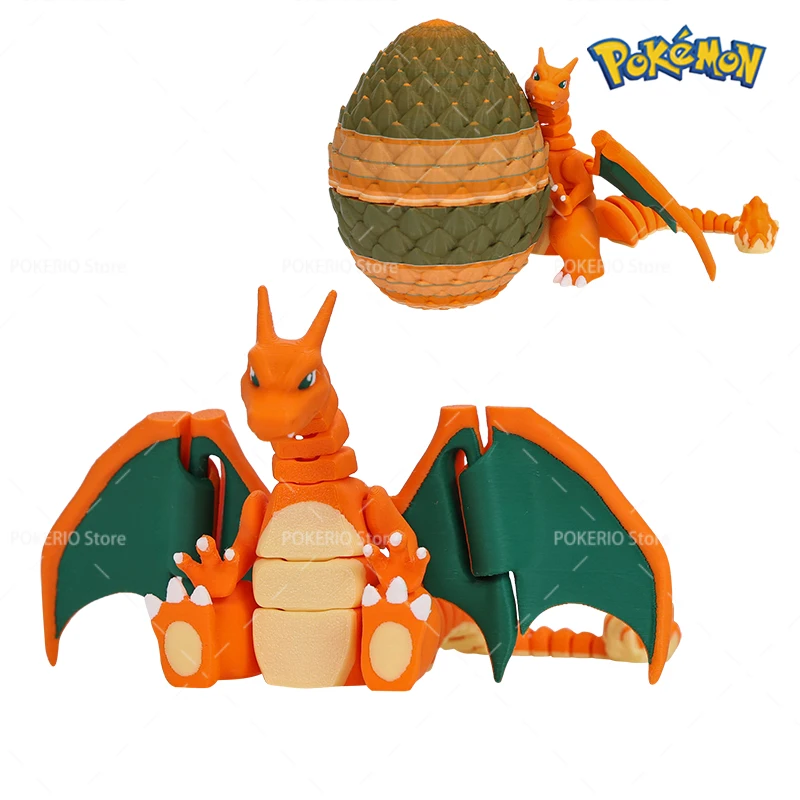أنيمي بوكيمون عمل الشكل ثلاثية الأبعاد مطبوعة ميجا تشارجر X المنقولة المشتركة للتدوير مفصلية Charizard Y مكتب سطح المكتب طفل هدية #6