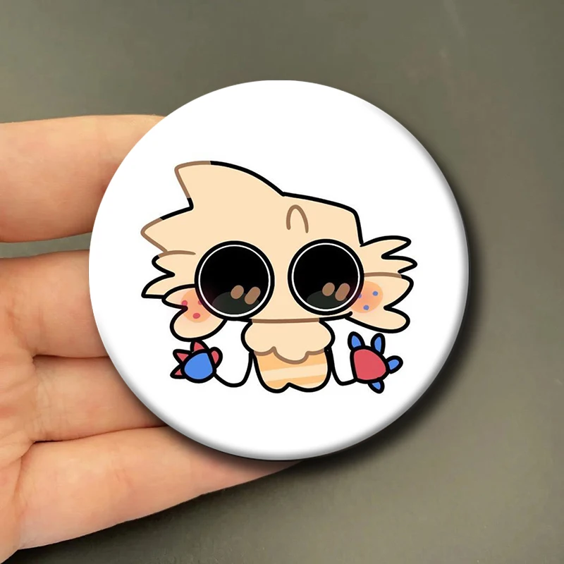 Dandy's World Cute Soft Button Pin Dandy World Horror Game Brooch Goob Pebble Funny Meme Badge Kawaii Bag Decor Friends Gifts