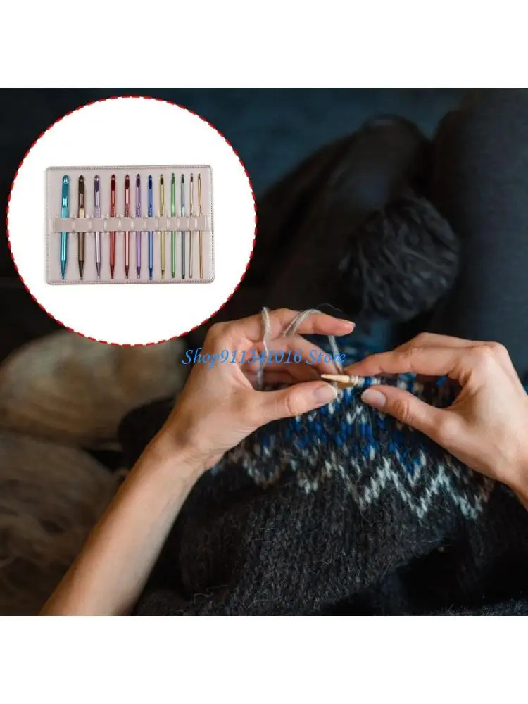 

Complete Knitting Hook Collection 12 Size Swappable Head Comfortable Grip Designs Portable Organizers