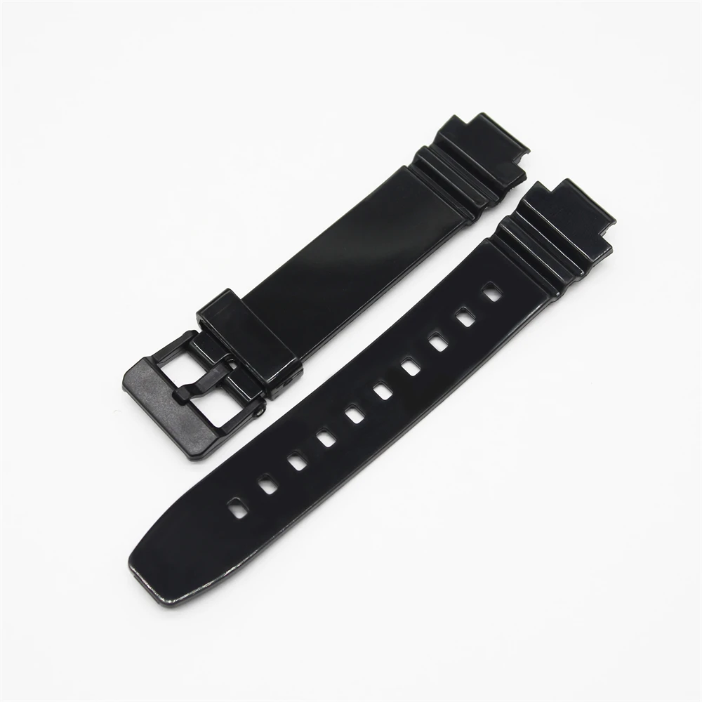 Watch Strap for Casio LRW-250H LRW 250H Black Soft PU Watchband Pin Buckle Wrist band Bracelet Belt for Casio LRW250H