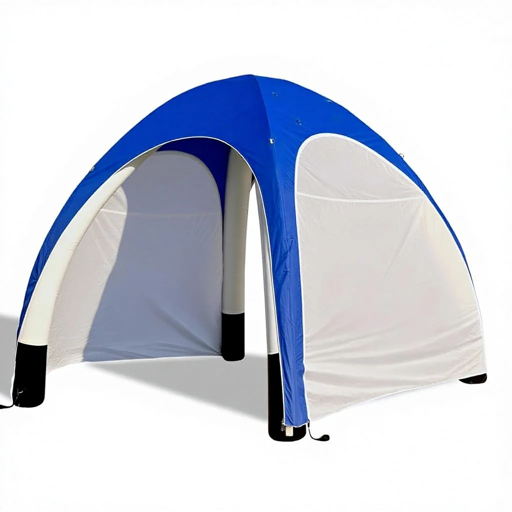 Inflatable Shade Air Canopy Tent 10x10Ft Oxford Cloth Summer Use Outdoor UV Protection Sun Shelter 2 Removable Side Air