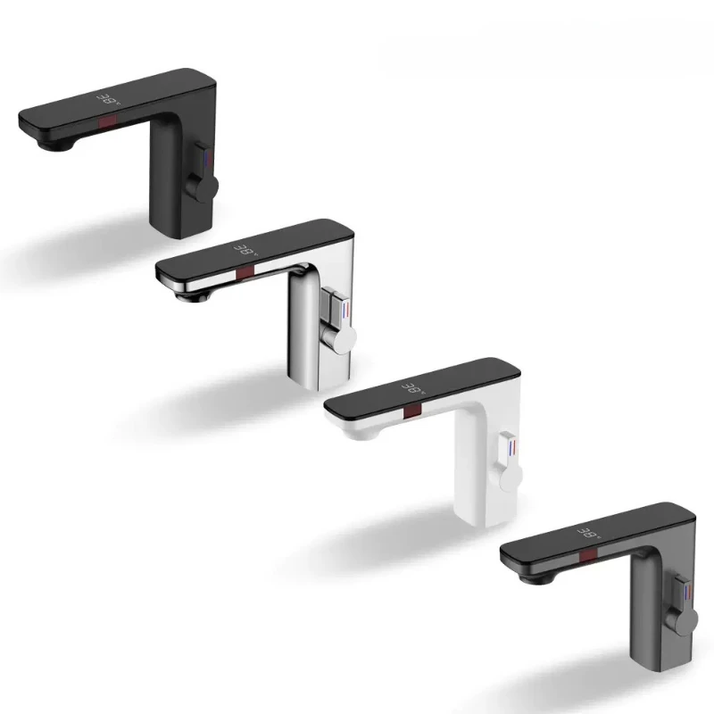 Smart Sensor LED Faucet Bathroom Basin Infrared Faucet Kitchen Sink Mixer Tap Hot and Cold Vanity Touchless Tap Digital Display