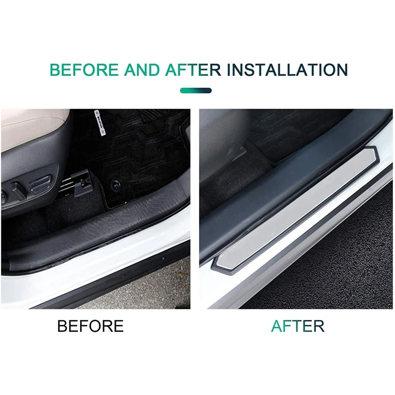 Interior Accessories Door Sill Protector Compatible For Toyota Rav4 2019 2020,RAV4 Door Step Plate