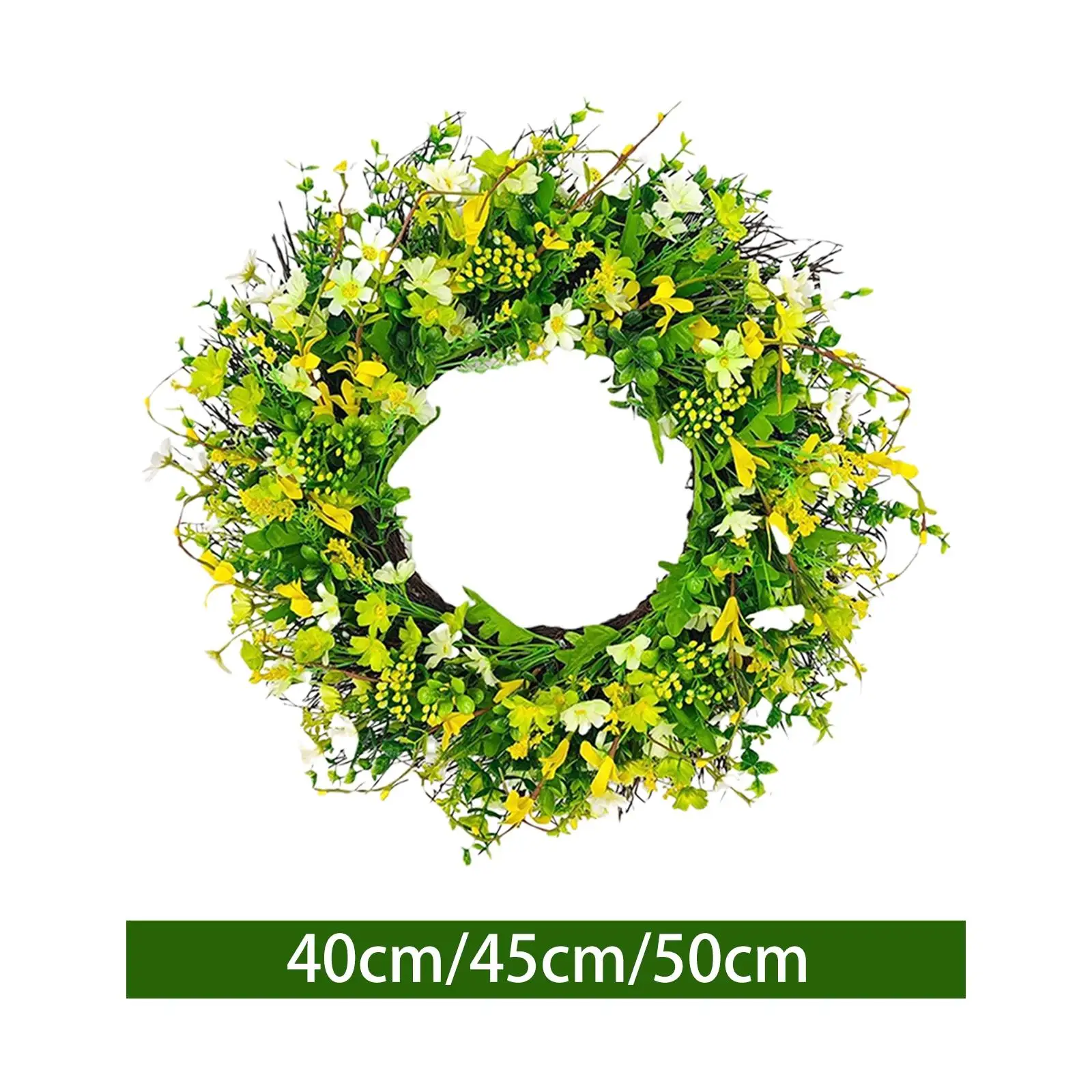 Flower Wreath Decorative Ornament Hanging for Garden Farmhouse Festival