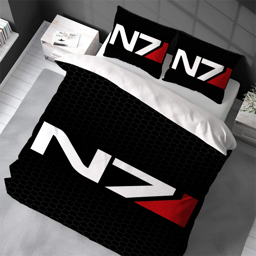 

Комплект постельного белья M-Mass Effect N-N7: пододеяльник, 3 предмета, мягкий хлопок, для дома и общежития, подарок для студентов