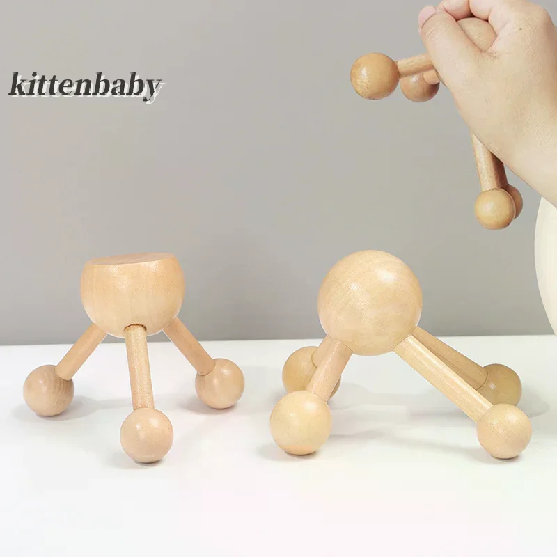 

1 Pcs Neck Back 3/4-Leg Massage Roller Wooden Head Scalp Massager Octopus Claws Relax SPA Tools For Hair Growth Stress Relief